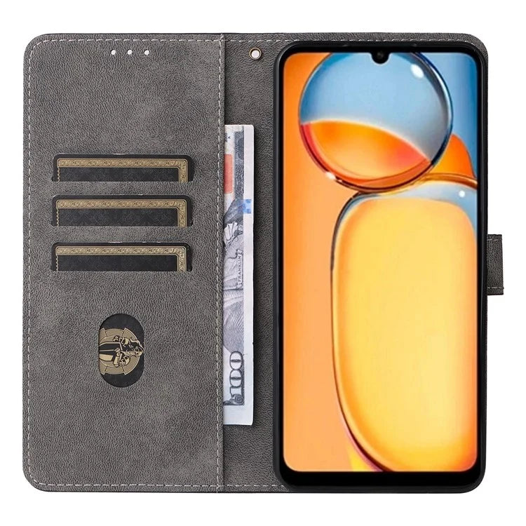For Xiaomi Poco C65 4G / Redmi 13C Cell Phone Case with Strap PU Leather RFID Blocking Cover