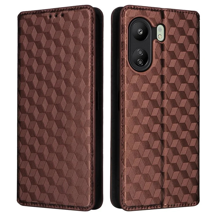 For Xiaomi Poco C65 4G / Redmi 13C Cell Phone Cases Leather Wallet Imprinted Flip Cover