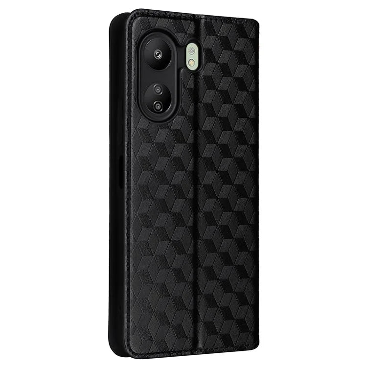 For Xiaomi Poco C65 4G / Redmi 13C Cell Phone Cases Leather Wallet Imprinted Flip Cover