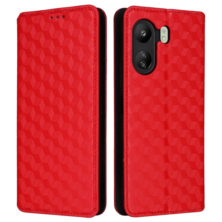 For Xiaomi Poco C65 4G / Redmi 13C Cell Phone Cases Leather Wallet Imprinted Flip Cover