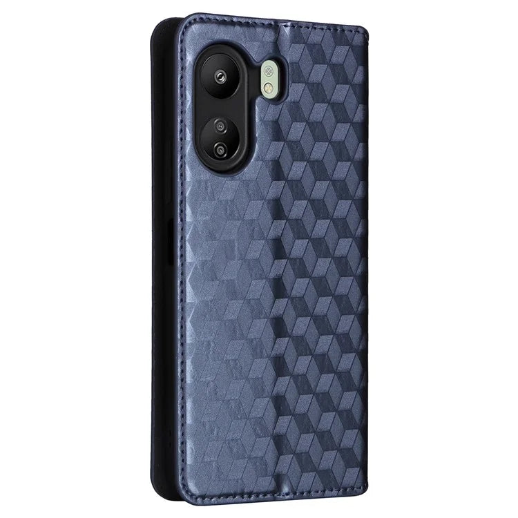 For Xiaomi Poco C65 4G / Redmi 13C Cell Phone Cases Leather Wallet Imprinted Flip Cover