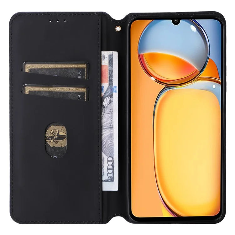 For Xiaomi Poco C65 4G / Redmi 13C Cell Phone Cases Leather Wallet Imprinted Flip Cover