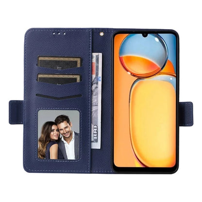 For Xiaomi Poco C65 4G / Redmi 13C Cover PU Leather Wallet Cell Phone Case with Strap
