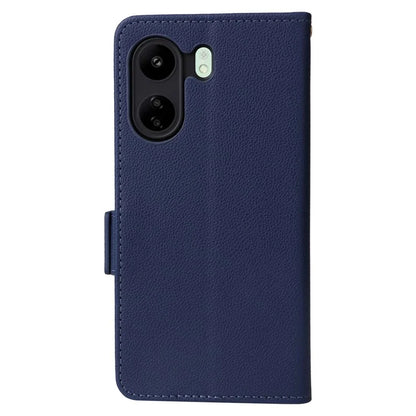 For Xiaomi Poco C65 4G / Redmi 13C Cover PU Leather Wallet Cell Phone Case with Strap