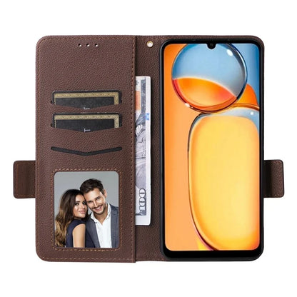 For Xiaomi Poco C65 4G / Redmi 13C Cover PU Leather Wallet Cell Phone Case with Strap