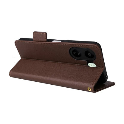 For Xiaomi Poco C65 4G / Redmi 13C Cover PU Leather Wallet Cell Phone Case with Strap