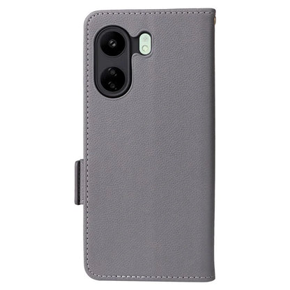 For Xiaomi Poco C65 4G / Redmi 13C Cover PU Leather Wallet Cell Phone Case with Strap