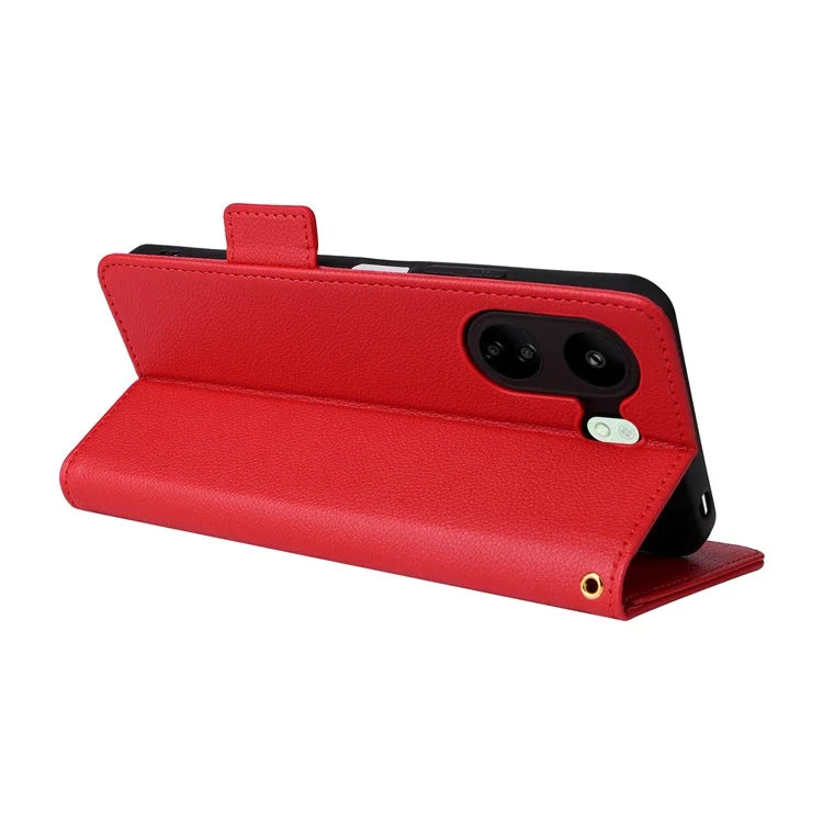 For Xiaomi Poco C65 4G / Redmi 13C Cover PU Leather Wallet Cell Phone Case with Strap