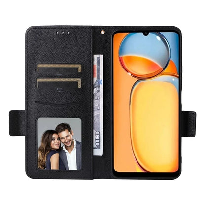 For Xiaomi Poco C65 4G / Redmi 13C Cover PU Leather Wallet Cell Phone Case with Strap