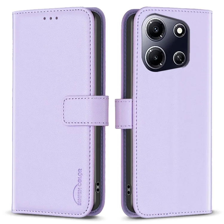 BINFEN COLOR BF17 For Transsion Infinix Note 30i 4G Cover Leather Wallet Cell Phone Cases with Stand