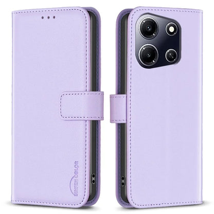 BINFEN COLOR BF17 For Transsion Infinix Note 30i 4G Cover Leather Wallet Cell Phone Cases with Stand