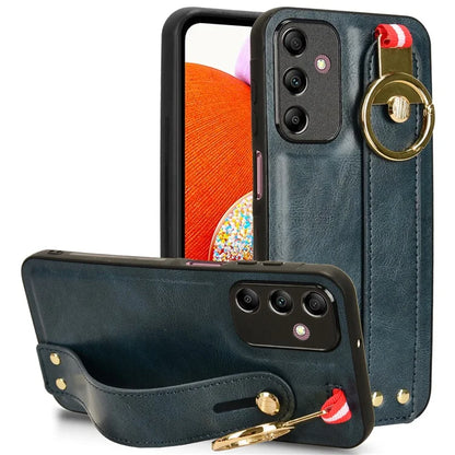 For Samsung Galaxy A15 4G Cell Phone Case PU Leather+PC+TPU Bottle Opener Wristband Cover
