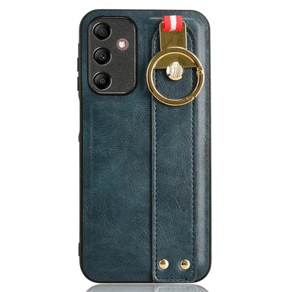 For Samsung Galaxy A15 4G Cell Phone Case PU Leather+PC+TPU Bottle Opener Wristband Cover