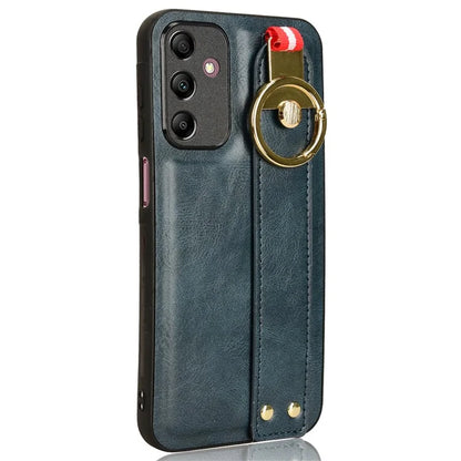 For Samsung Galaxy A15 4G Cell Phone Case PU Leather+PC+TPU Bottle Opener Wristband Cover