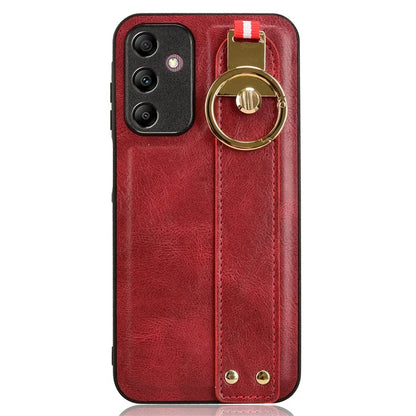 For Samsung Galaxy A15 4G Cell Phone Case PU Leather+PC+TPU Bottle Opener Wristband Cover