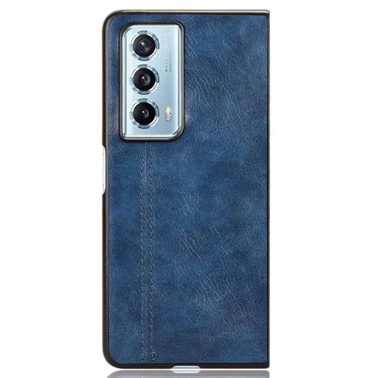 For Honor Magic Vs2 5G Case Anti-Drop Cowhide Texture PU+PC Phone Cover