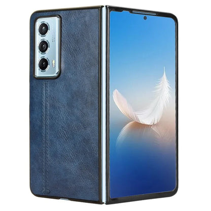 For Honor Magic Vs2 5G Case Anti-Drop Cowhide Texture PU+PC Phone Cover