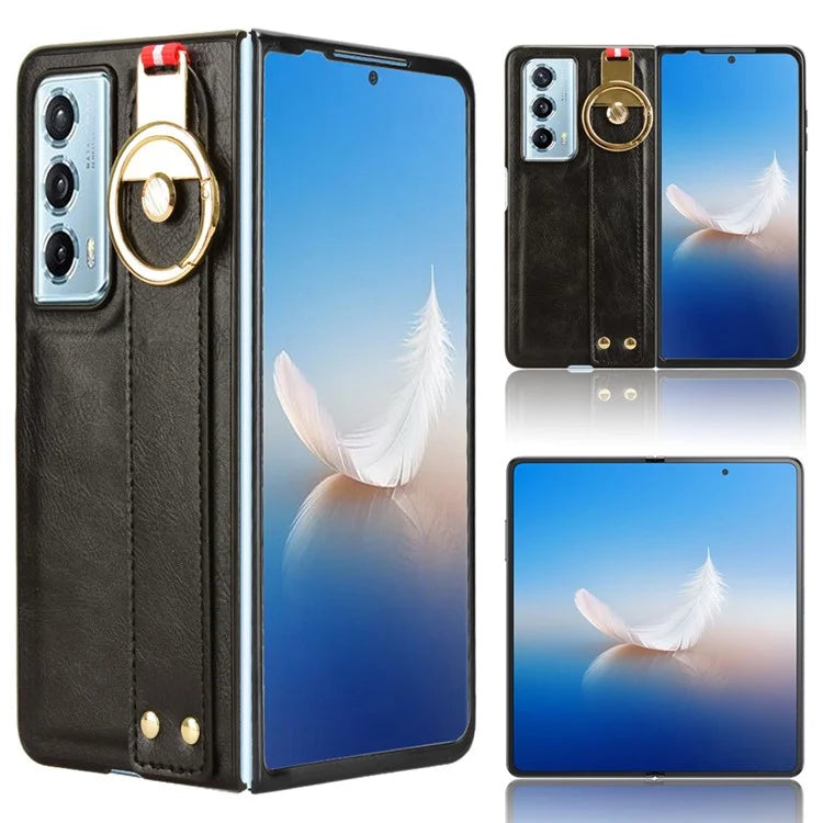 For Honor Magic Vs2 5G Phone Case PU Leather+PC Protective Cover with Bottle Opener