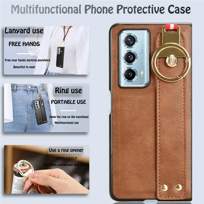 For Honor Magic Vs2 5G Phone Case PU Leather+PC Protective Cover with Bottle Opener