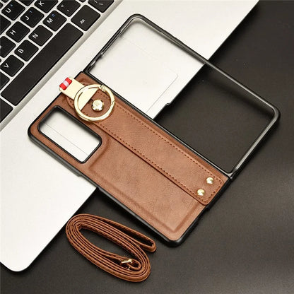 For Honor Magic Vs2 5G Phone Case PU Leather+PC Protective Cover with Bottle Opener