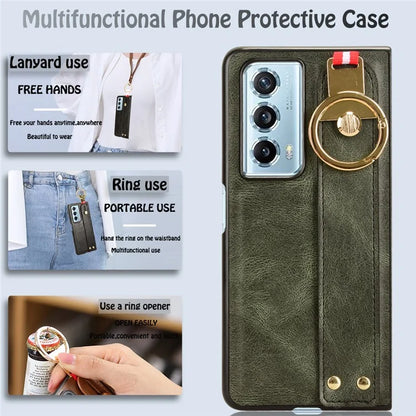 For Honor Magic Vs2 5G Phone Case PU Leather+PC Protective Cover with Bottle Opener