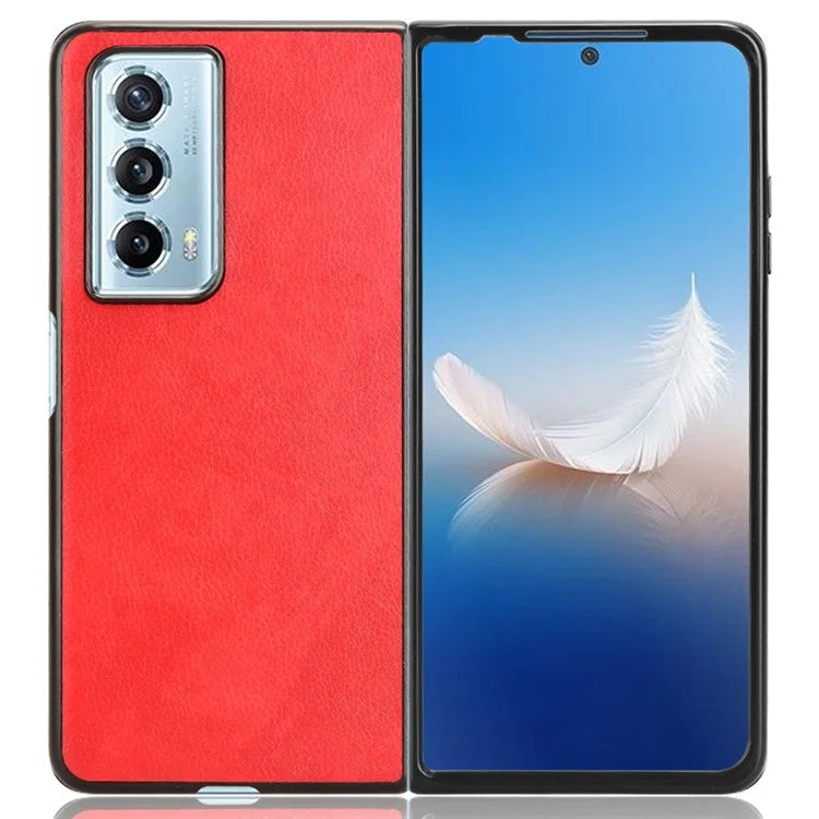 For Honor Magic Vs2 5G Case Litchi Texture PU Leather+PC Folding Phone Cover