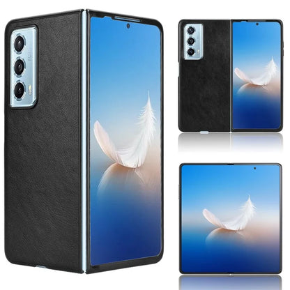 For Honor Magic Vs2 5G Case Litchi Texture PU Leather+PC Folding Phone Cover