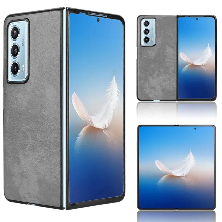 For Honor Magic Vs2 5G Case Litchi Texture PU Leather+PC Folding Phone Cover