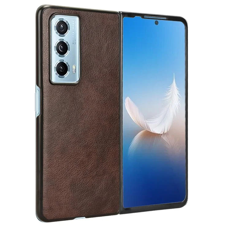 For Honor Magic Vs2 5G Case Litchi Texture PU Leather+PC Folding Phone Cover