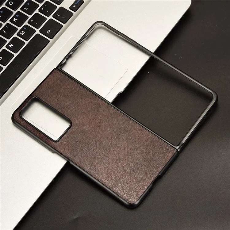 For Honor Magic Vs2 5G Case Litchi Texture PU Leather+PC Folding Phone Cover