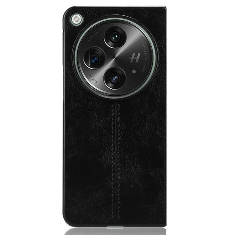 For OnePlus Open Case Shockproof Cowhide Texture PU+PC Phone Cover