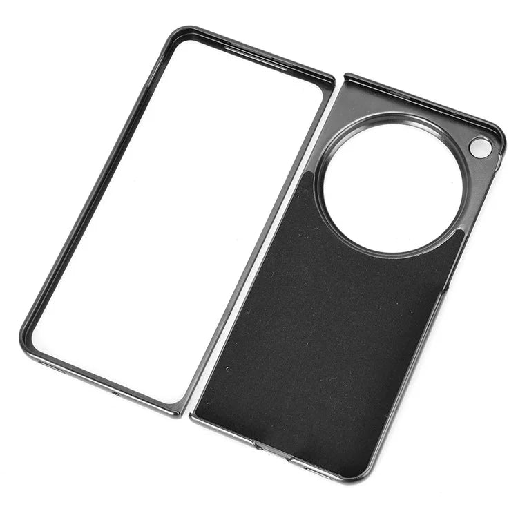 For OnePlus Open Back Cover PU Leather+PC Bottle Opener Ring Phone Cover