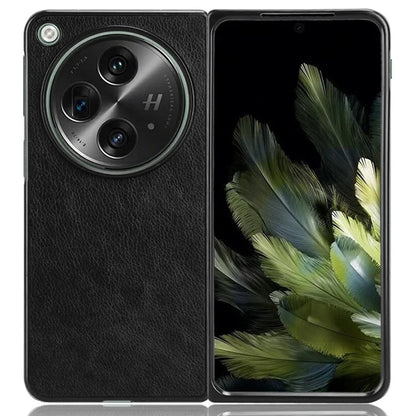 For OnePlus Open Case Litchi Texture Protective PU+PC Phone Cover