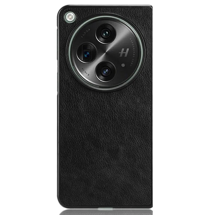 For OnePlus Open Case Litchi Texture Protective PU+PC Phone Cover