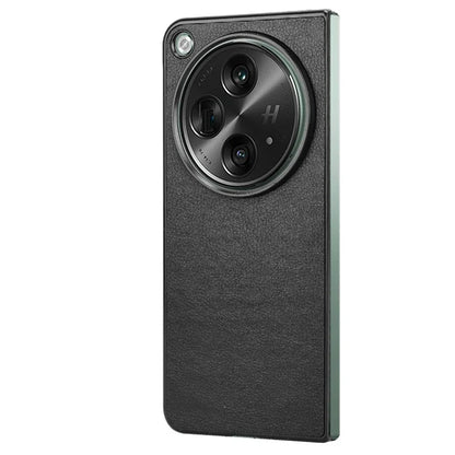 For OnePlus Open Case Litchi Texture Protective PU+PC Phone Cover