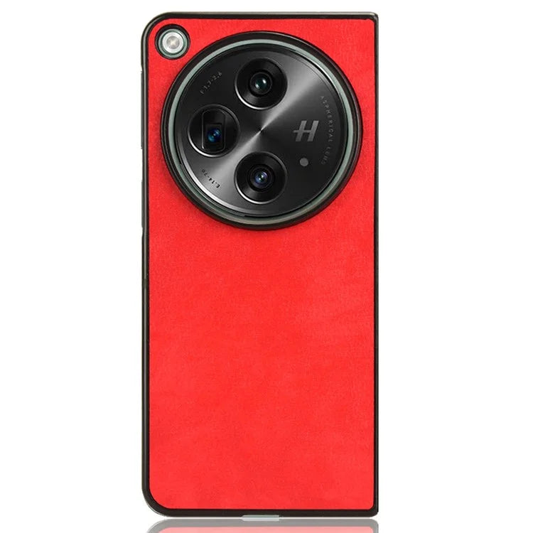 For OnePlus Open Case Litchi Texture Protective PU+PC Phone Cover