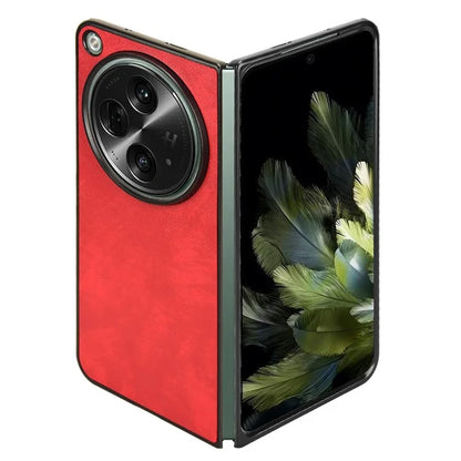 For OnePlus Open Case Litchi Texture Protective PU+PC Phone Cover