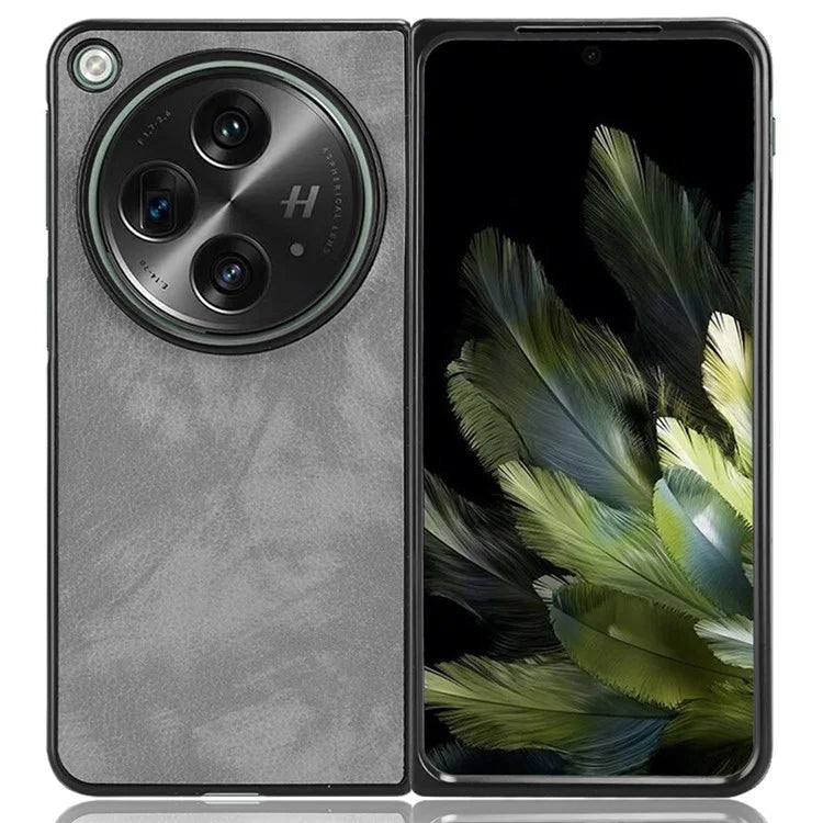 For OnePlus Open Case Litchi Texture Protective PU+PC Phone Cover