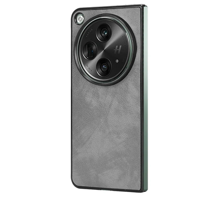 For OnePlus Open Case Litchi Texture Protective PU+PC Phone Cover