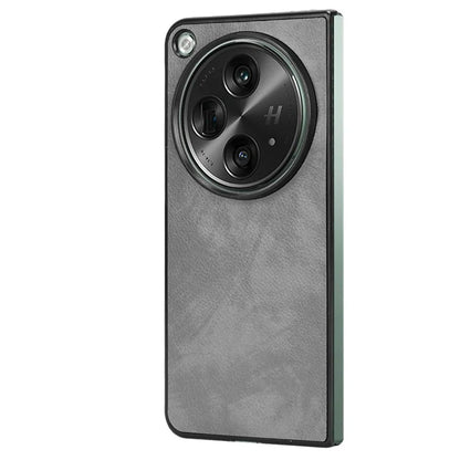 For OnePlus Open Case Litchi Texture Protective PU+PC Phone Cover
