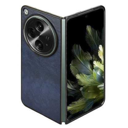 For OnePlus Open Case Litchi Texture Protective PU+PC Phone Cover