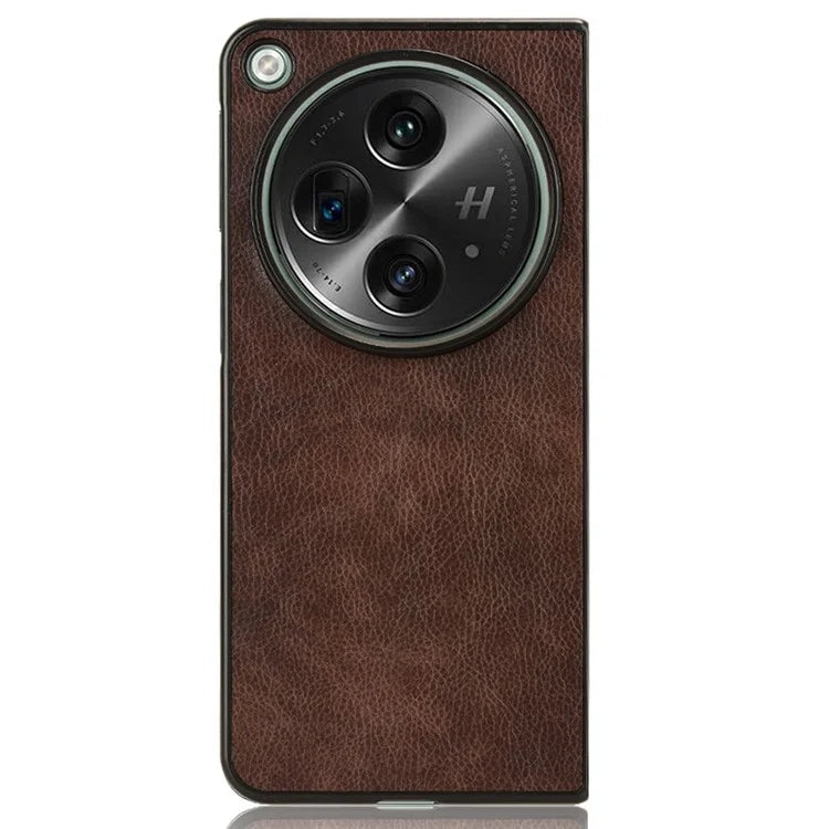 For OnePlus Open Case Litchi Texture Protective PU+PC Phone Cover