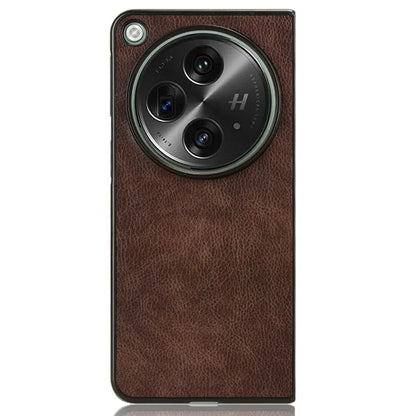 For OnePlus Open Case Litchi Texture Protective PU+PC Phone Cover