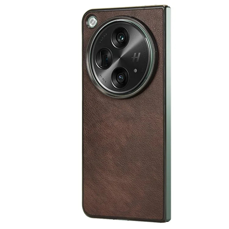 For OnePlus Open Case Litchi Texture Protective PU+PC Phone Cover