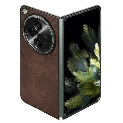 For OnePlus Open Case Litchi Texture Protective PU+PC Phone Cover