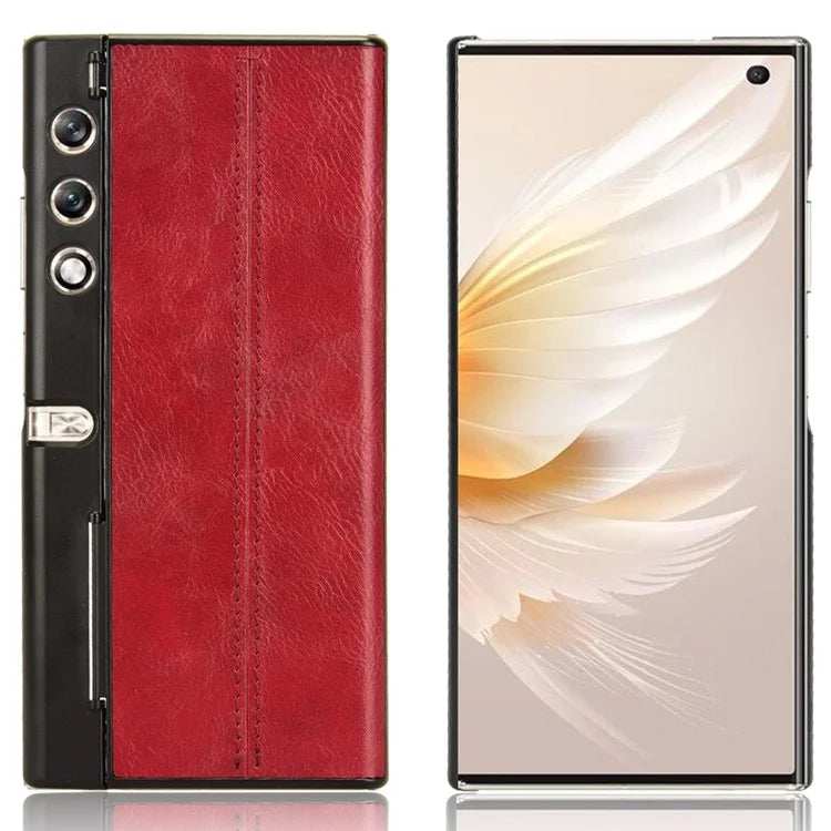 For Honor V Purse Phone Case PU Leather Cowhide Texture Cover