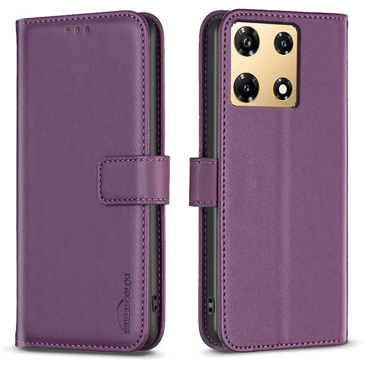 BINFEN COLOR BF17 For Transsion Infinix Note 30 Pro 4G Cell Phone Cases PU Leather Wallet Shell