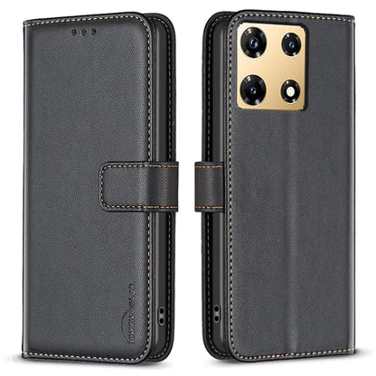 BINFEN COLOR BF17 For Transsion Infinix Note 30 Pro 4G Cell Phone Cases PU Leather Wallet Shell