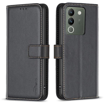 BINFEN COLOR BF17 For vivo Y200 (India) 5G Protective Case PU Leather Wallet Phone Cover