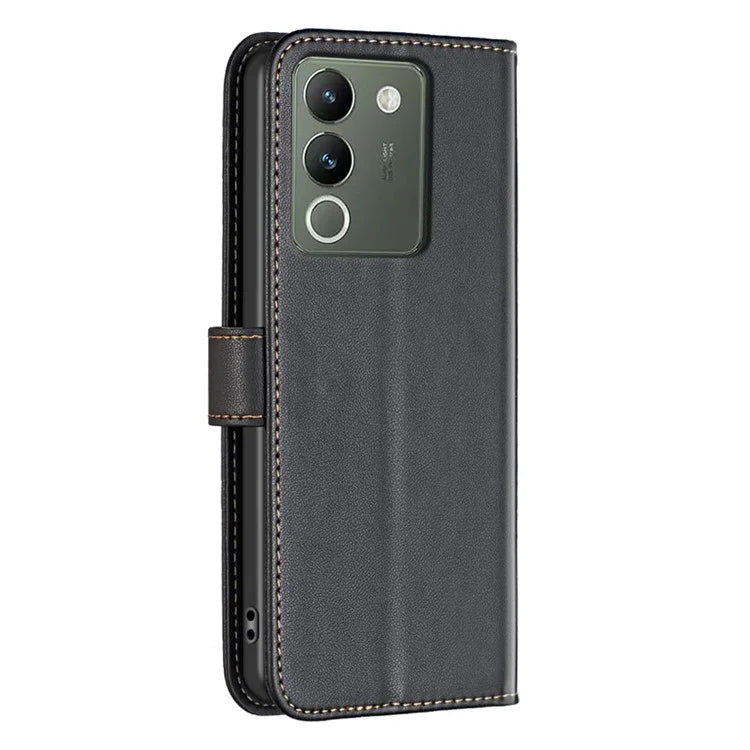 BINFEN COLOR BF17 For vivo Y200 (India) 5G Protective Case PU Leather Wallet Phone Cover